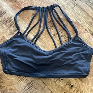 Lululemon Dark Grey Strappy Sports Bra Size 6